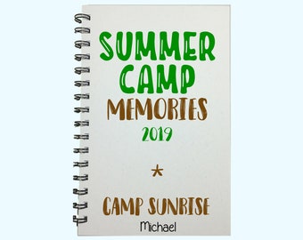 Summer Camp Journal, Summer Camp, Camping Journal, Camping Notebook, Kids Camp, Camping Memories, Campers gift, Camp Diary, Sketchbook, Boy