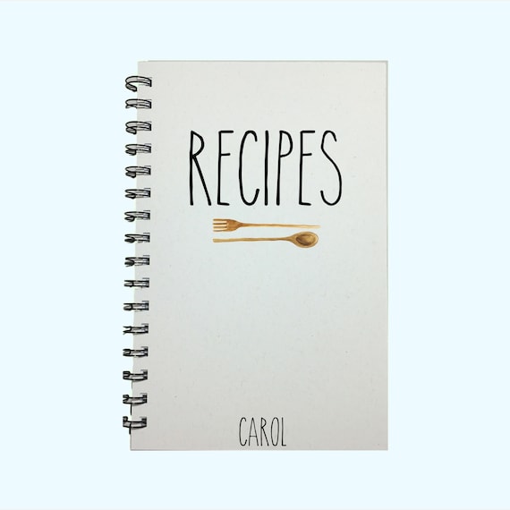 Recipe Book Recipe Notebook Recipe Gift Personalized Recipe | Etsy