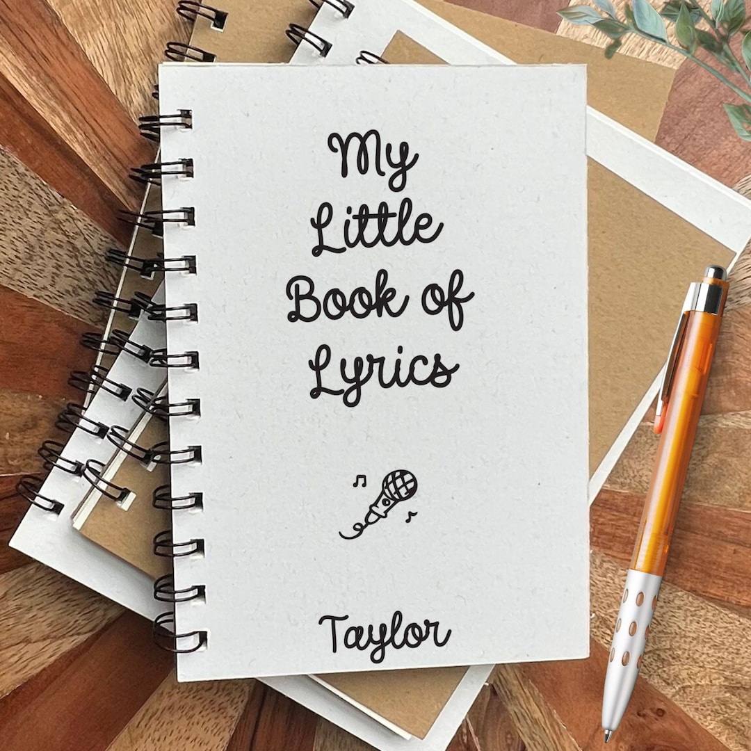 Personalized Lyrics Notebook: Spiral Bound Songwriting Journal - Etsy