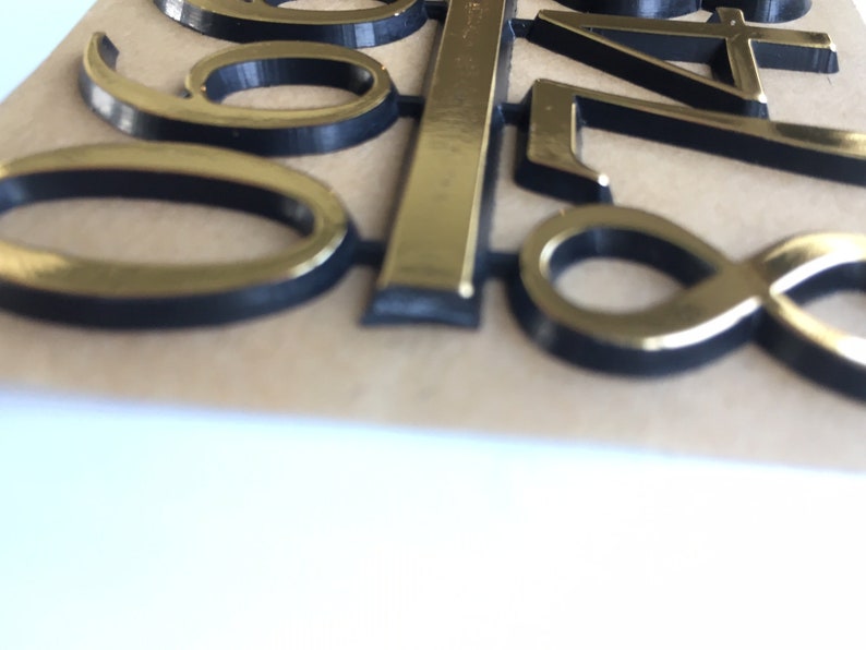 Hotstamped Selfadhesive Plastic Number Sets 4 Sizes and Etsy