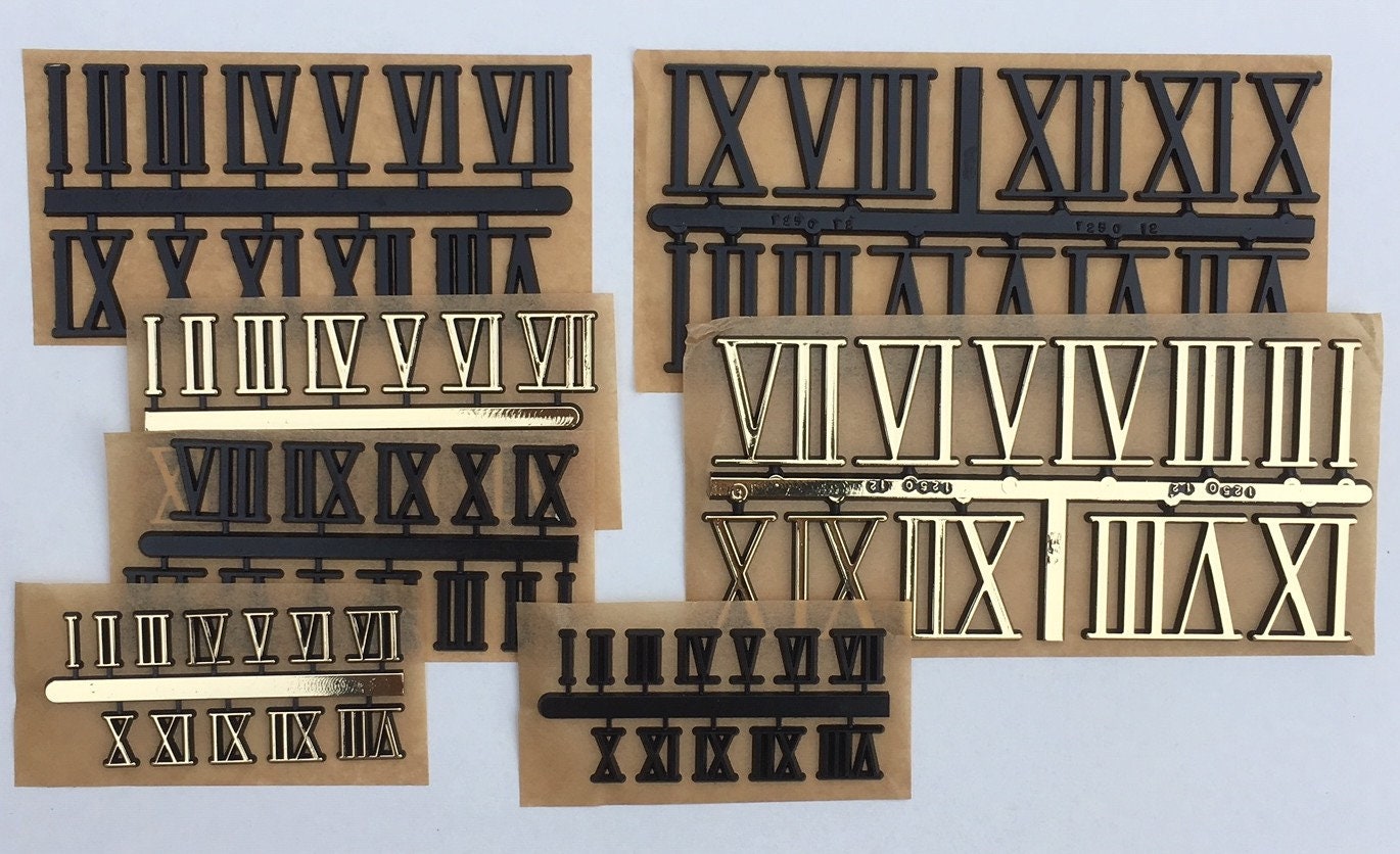Hotstamped Selfadhesive Plastic Number Sets 4 Sizes and Etsy