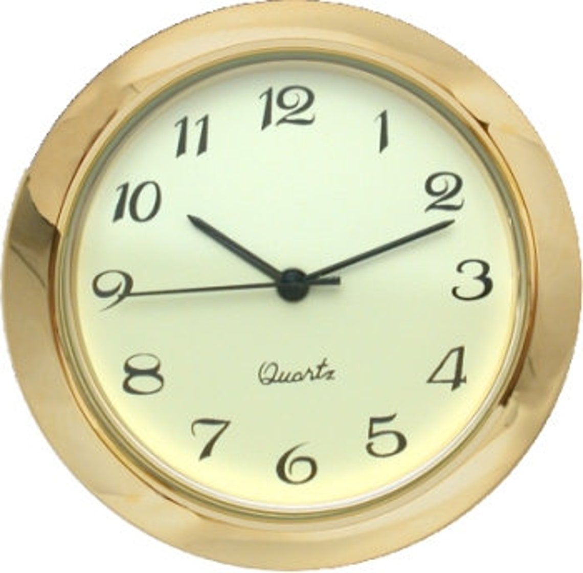Mini Quartz Clock Fitup Movement Brass Bezel With Ivory Etsy