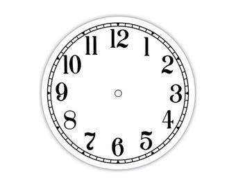 4 1/8th" White Arabic Clock Dial #200ROUND-4WA
