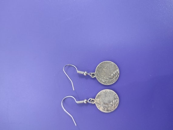 Vintage religious Catholic  medal earrings pendan… - image 2
