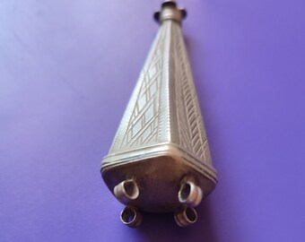 Antique  berber silver cone pendant from southern morocco. Ancient berber jewelry