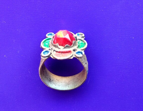 Morocco antique berber silver ring , bague bérbère maroc bijoux