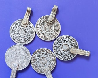 Morocco Antique vintage Morocco  coin Pendant ethnic jewelery