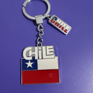 Chile keychain porte clé keychain keyring flag drapeau