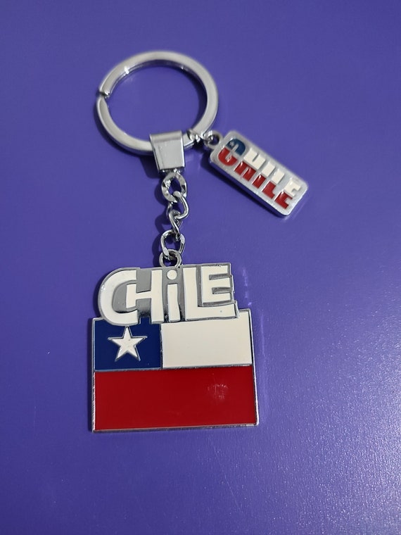 Chile keychain porte clé keychain keyring flag drapeau