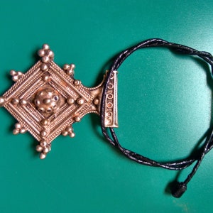 Antieke BERBER zilver Marokkaanse boghdad hanger KETTING, berber hanger zuid kruis etnische tribale