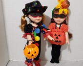 Clown costume or Pumpkin costume for 14 inch dolls 14 inch doll clothes for Wellie Wishers dolls American Girl dolls