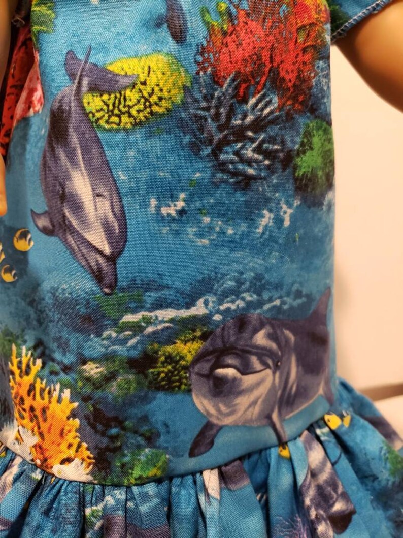 Dolphins Muumuu for American Girl Dolls Kanani and Nanea 18 Inch Doll