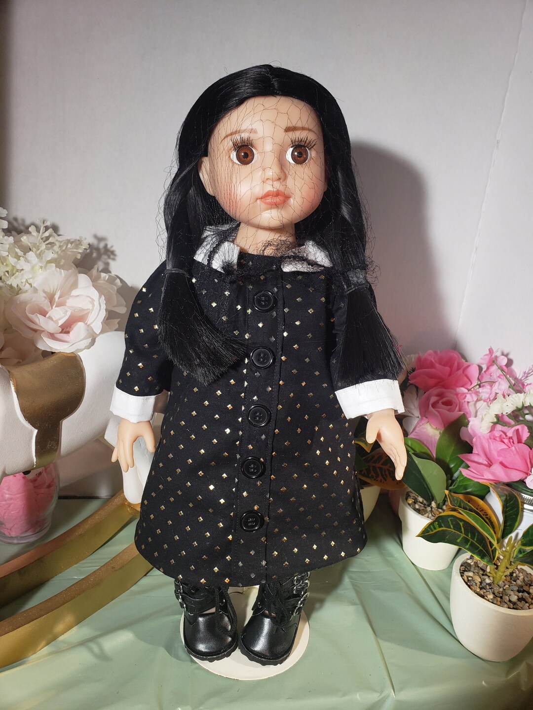 Wednesday Doll 18 Inch Doll Complete Outfit With Shoes 18 Inch Doll