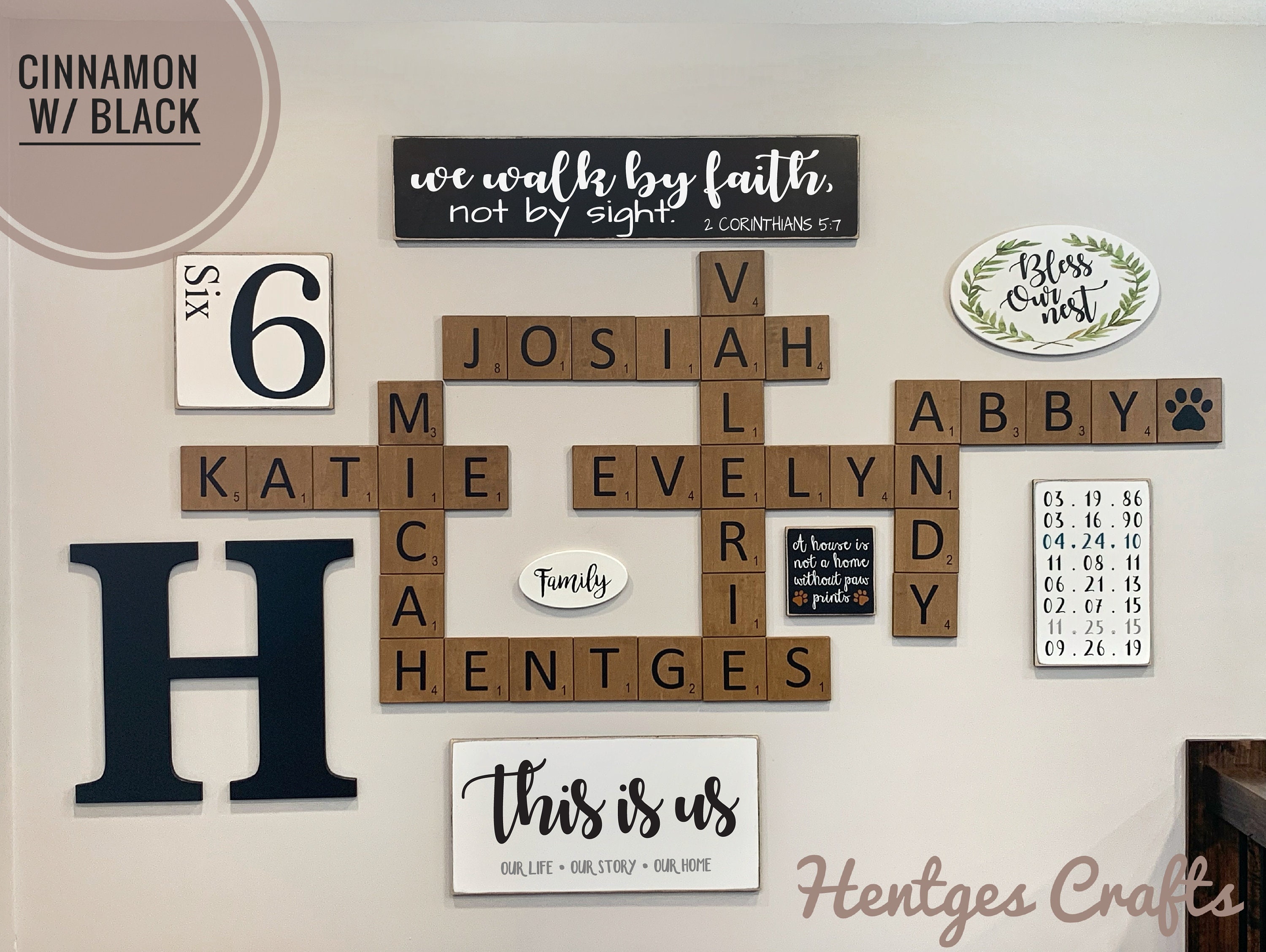 Scrabble Tile Wall Art 4 Inch Etsy Canada