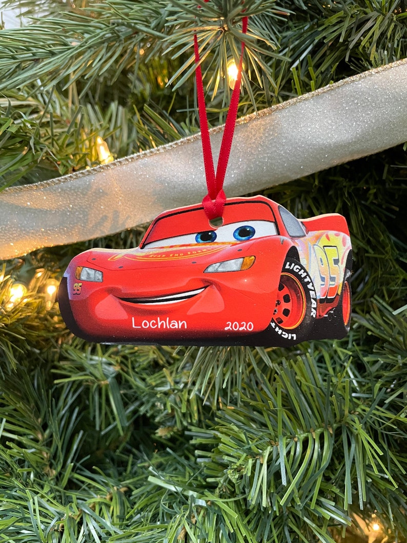 Lightning McQueen 2D Christmas Ornament 