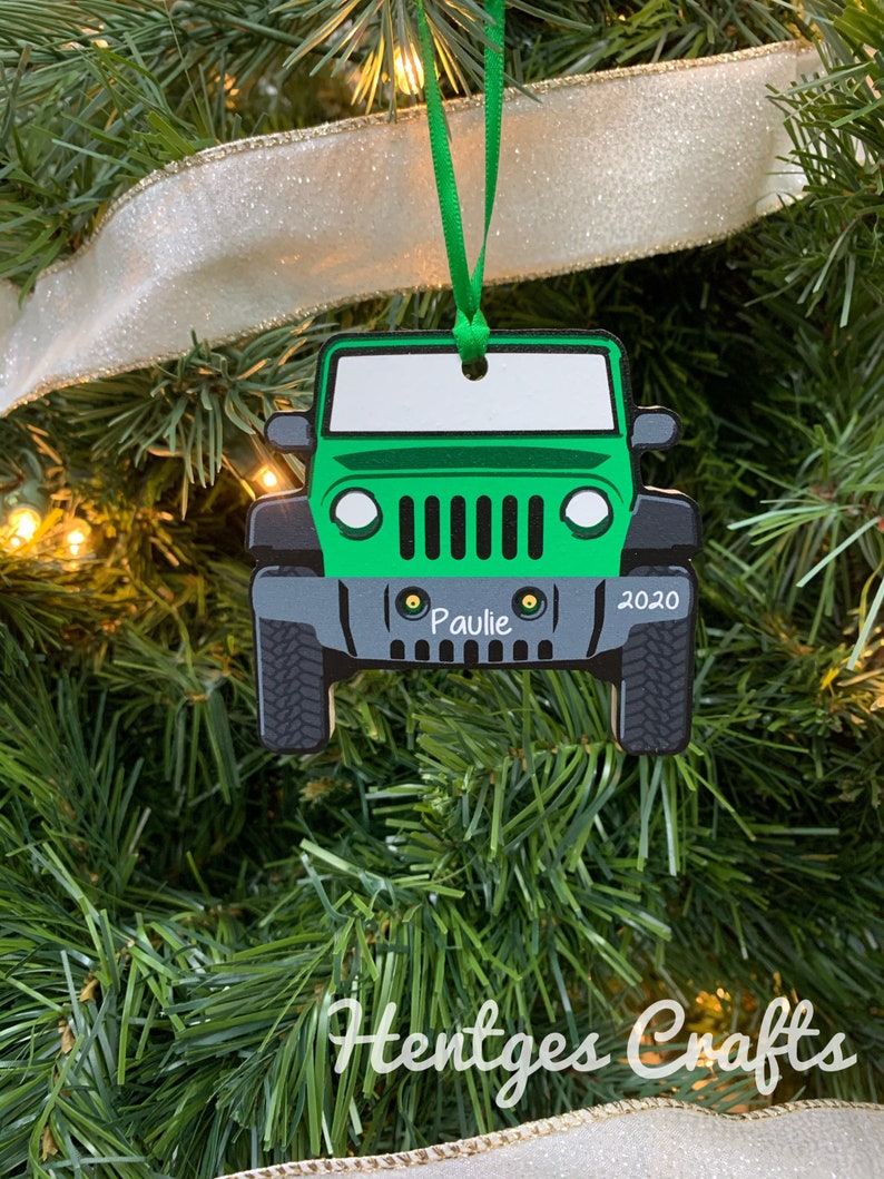 Jeep Ornament / 2D / wrangler / rubicon / first vehicle / Etsy
