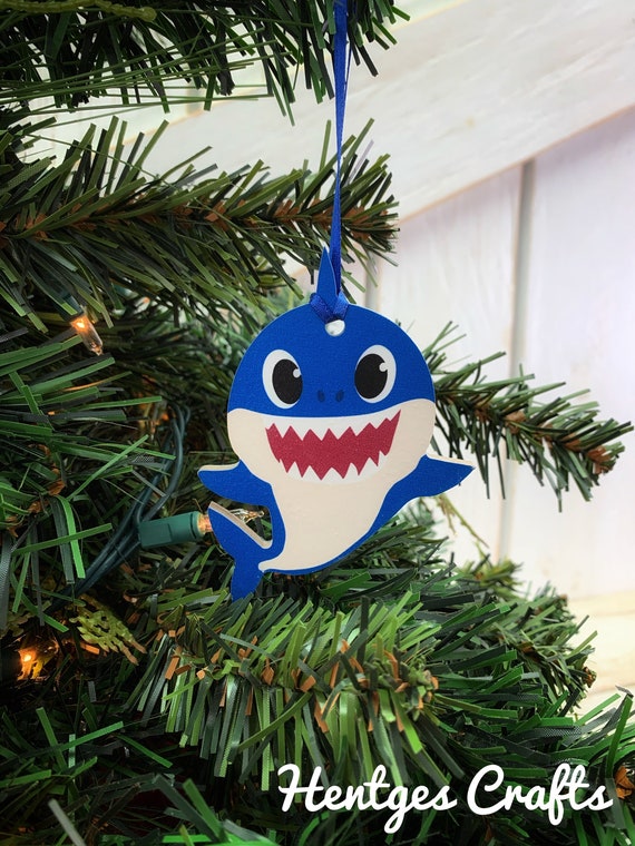 baby shark christmas ornament