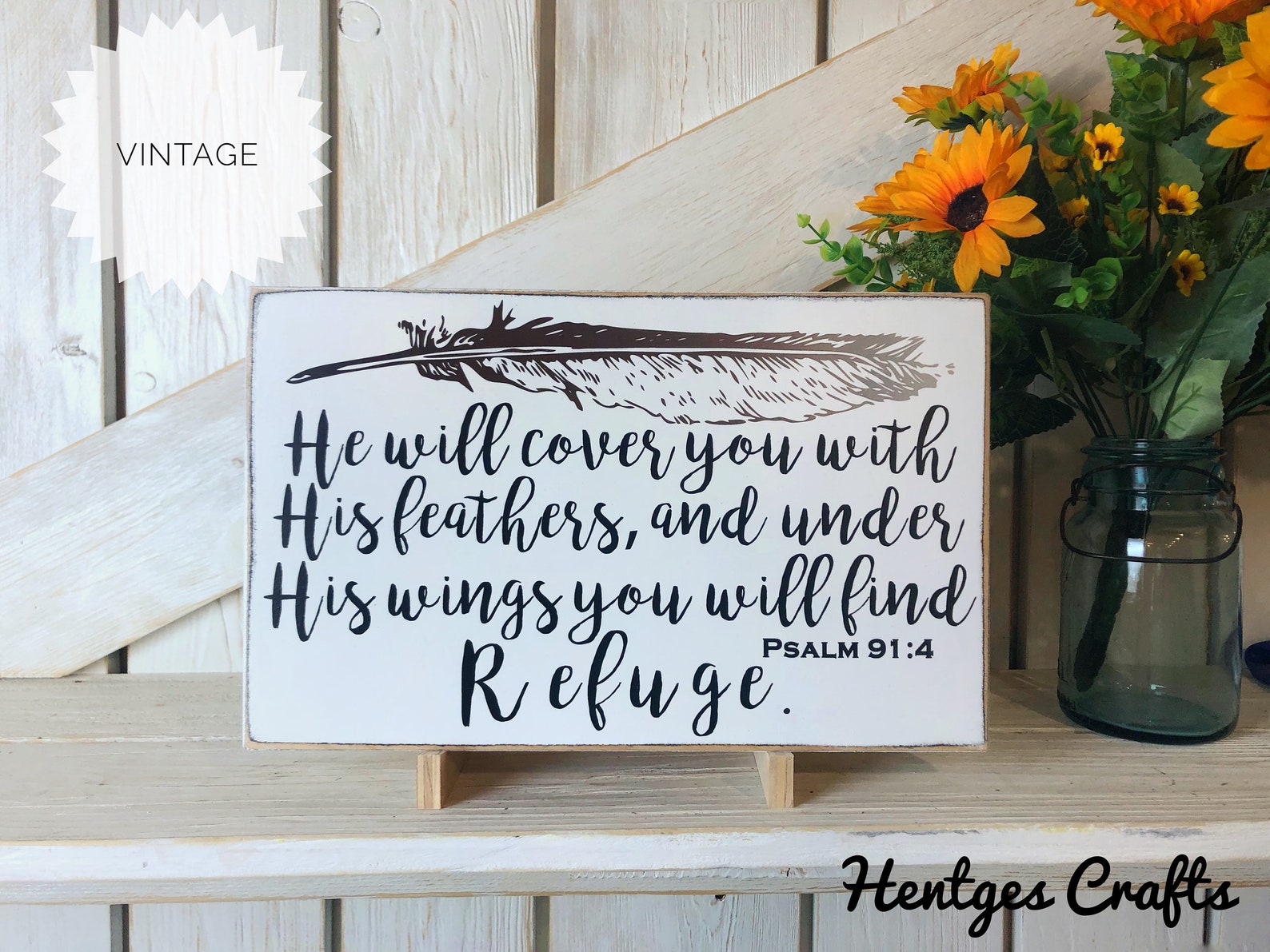 He Will Cover You With His Feathers and Under His Wings You Etsy