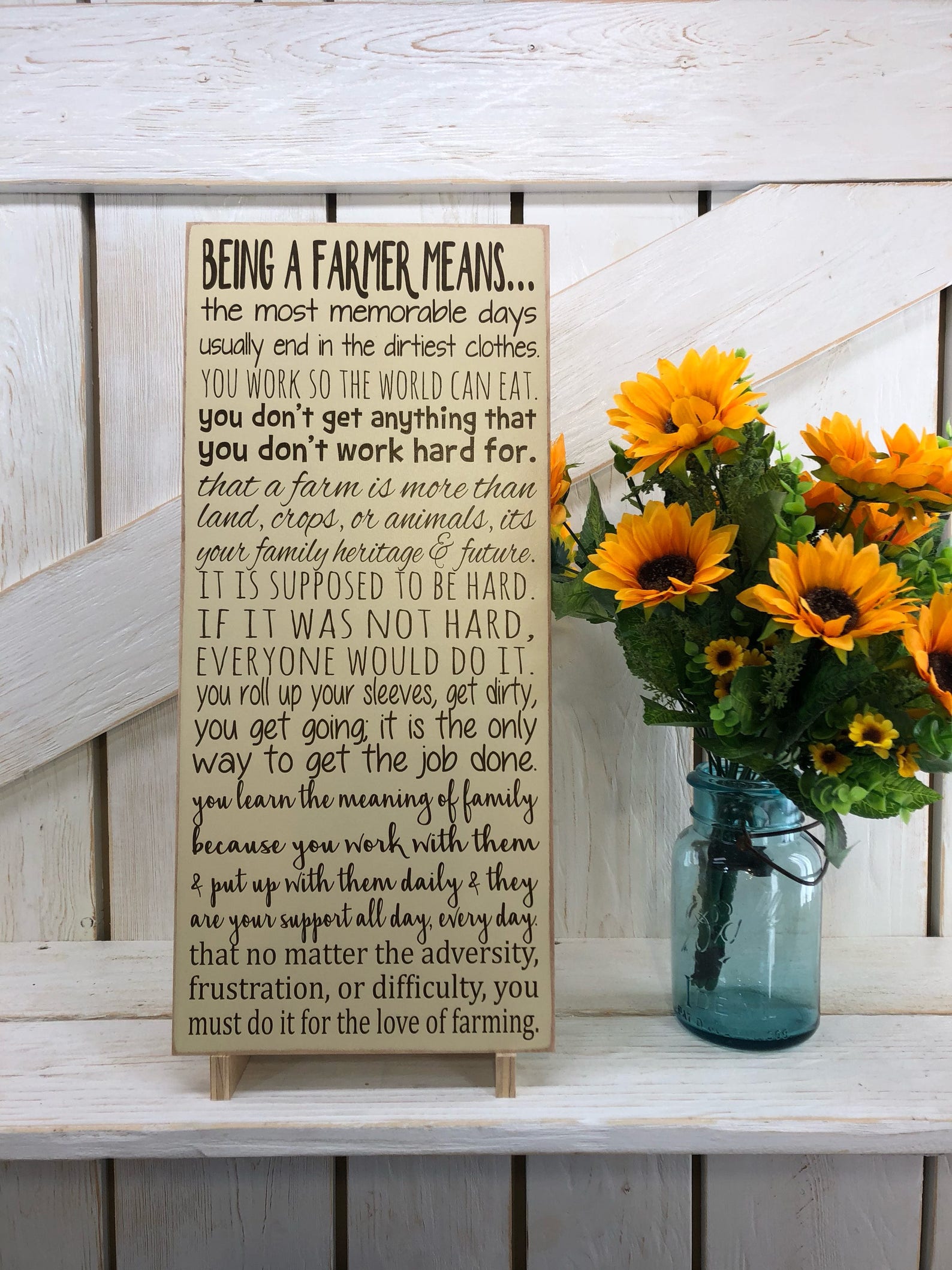 Being A Farmer Means Sign Etsy
