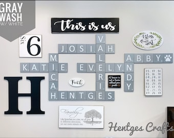 Scrabble tile wall art 4 inch