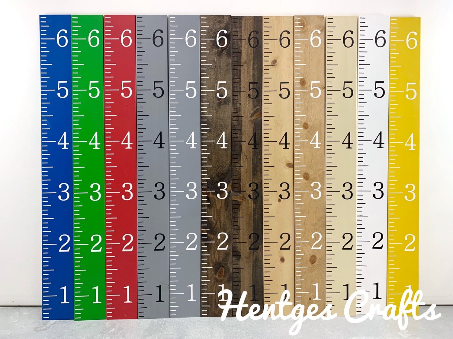 Kids growth chart rulers / Hand painted / homemade giant Etsy