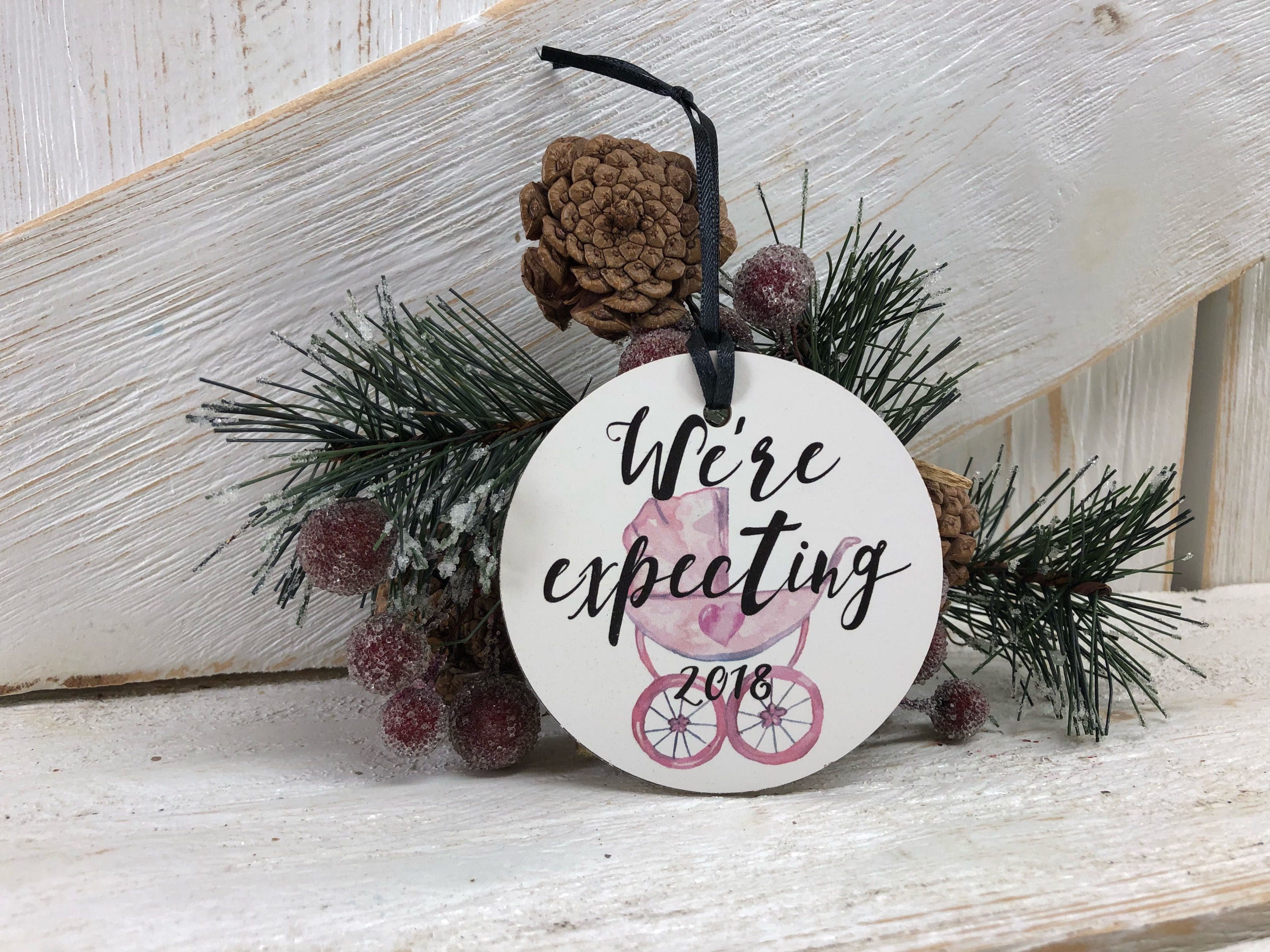 Were expecting Christmas ornament / pregnant ornament / Etsy