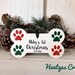 Puppy's First Christmas 2021 wood ornament / dog ornaments / New puppy ornament / Stocking Stuffer / pet lover / 