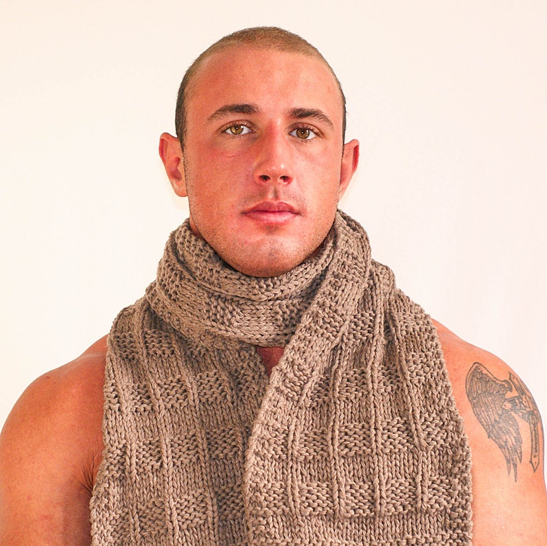 Men Scarf Cashmere Italian Men Cashmere Scarf Beige Etsy