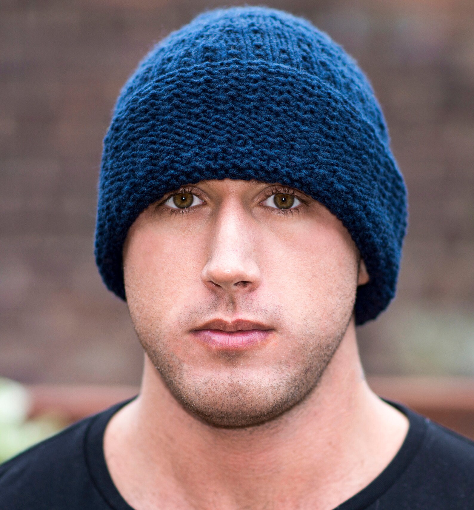 Men Cashmere Hat Navy Hat Long Mens Hat Slouchy Men Blue Etsy