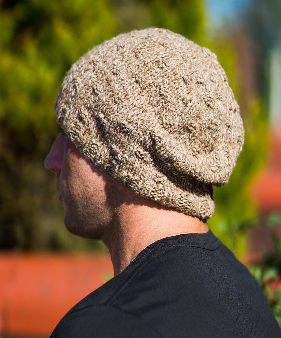 Men Cashmere Hat Beige Cashmere Hat Tweed Classic Beanie Etsy UK