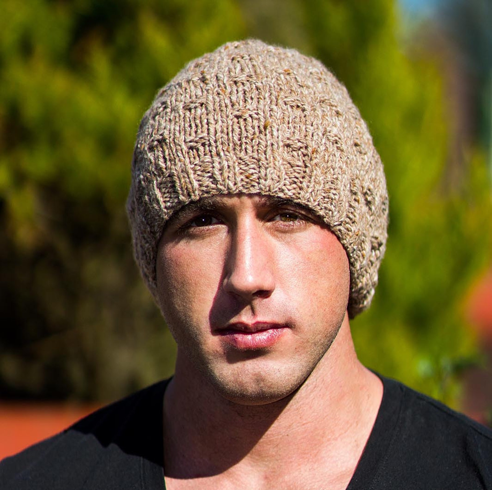 Men Cashmere Hat Beige Cashmere Hat Tweed Classic Beanie Etsy UK