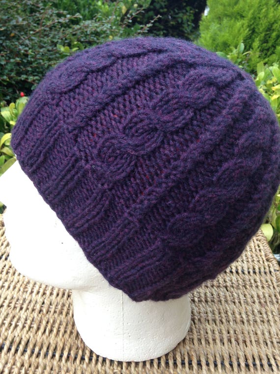 mens purple beanie hat