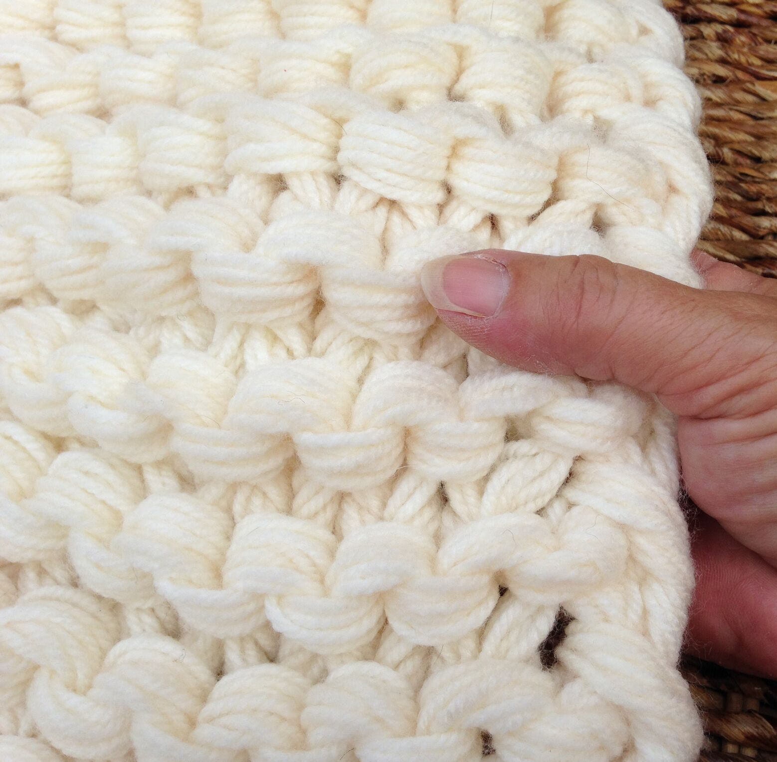 Chunky Knit Blanket Huge Knit Blanket Hand Knit Afghan Etsy UK