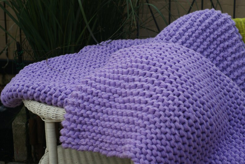 Giant Knit Blanket Lap Blanket Chunky Knit Blanket Hand Etsy
