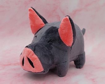 Chunky Pig Plushie - Black