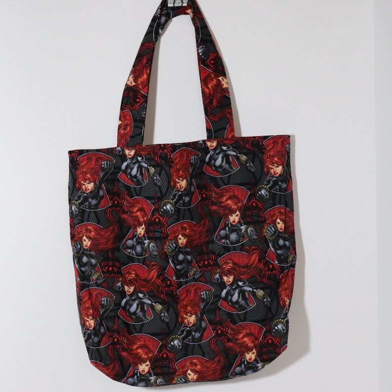 Marvel Black Widow Reversible Reusable Cotton Tote Bag | Etsy