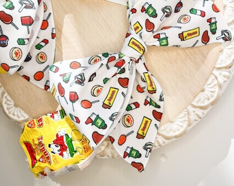 Mexican hair bow, 5 de Mayo bow, festive hair Bows Shaker bows Mexican gifts for girls, unique hair bows, Bows for girls Mexican candy