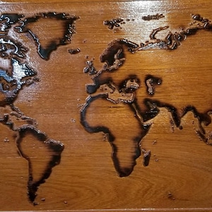 Plaque d'entrée carte du monde 3D