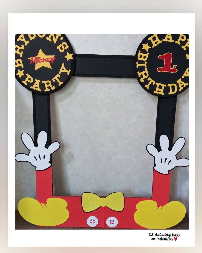 Mickey Mouse Photo Booth Mickey Photo Frame Etsy