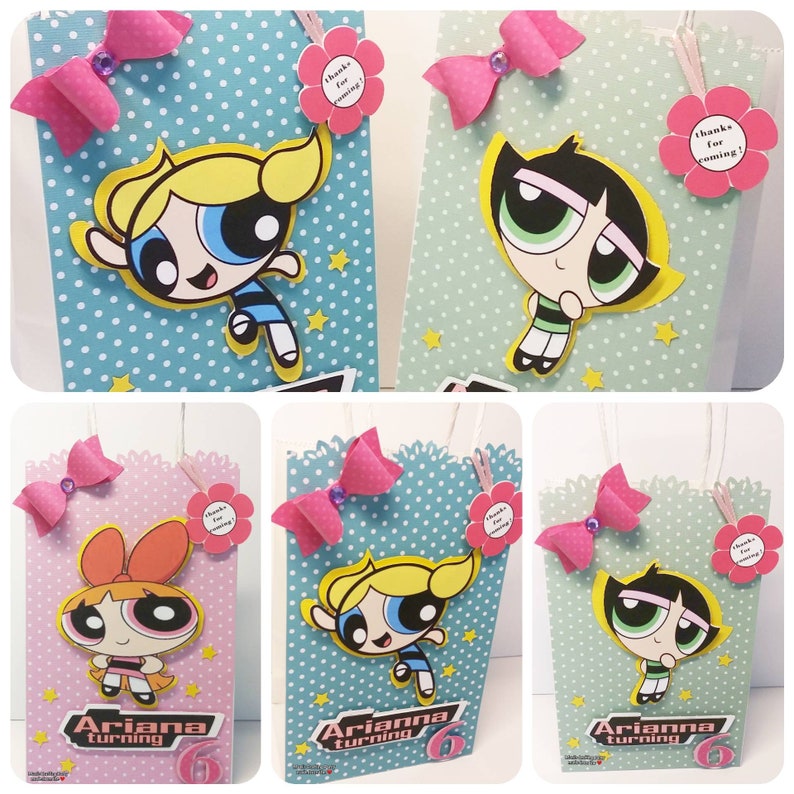 The Powerpuff Girls Party Favors Treat Bags Party Supplies Etsy