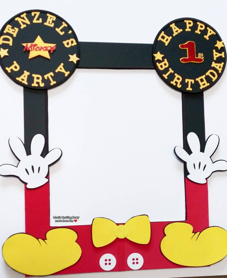 Mickey Mouse Photo Booth Mickey Photo Frame Etsy