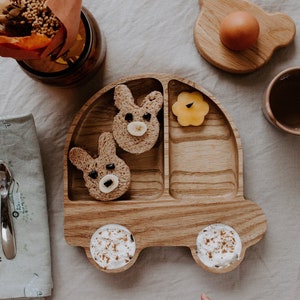 Wooden Kids Plate - Car - Eco Kid&#39;s Tableware