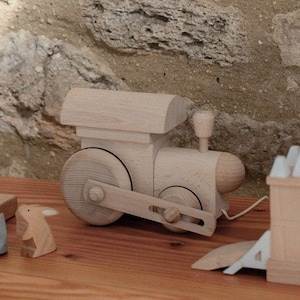 Wooden Pull Along Toy Train - Wooden Toddler Toys