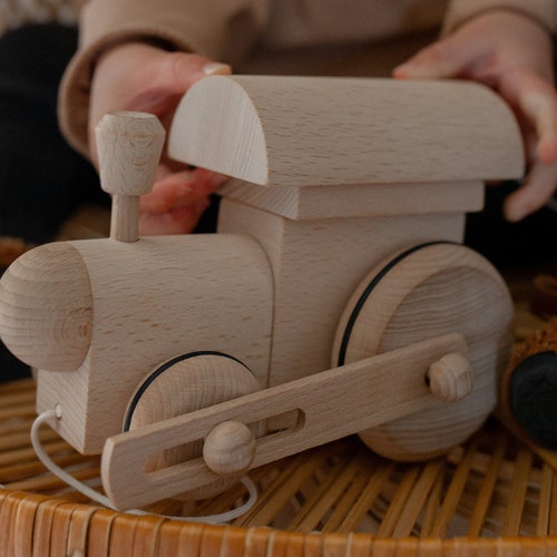 Wooden Toy Pull Along Horse Traditional Toy Toddler Etsy UK