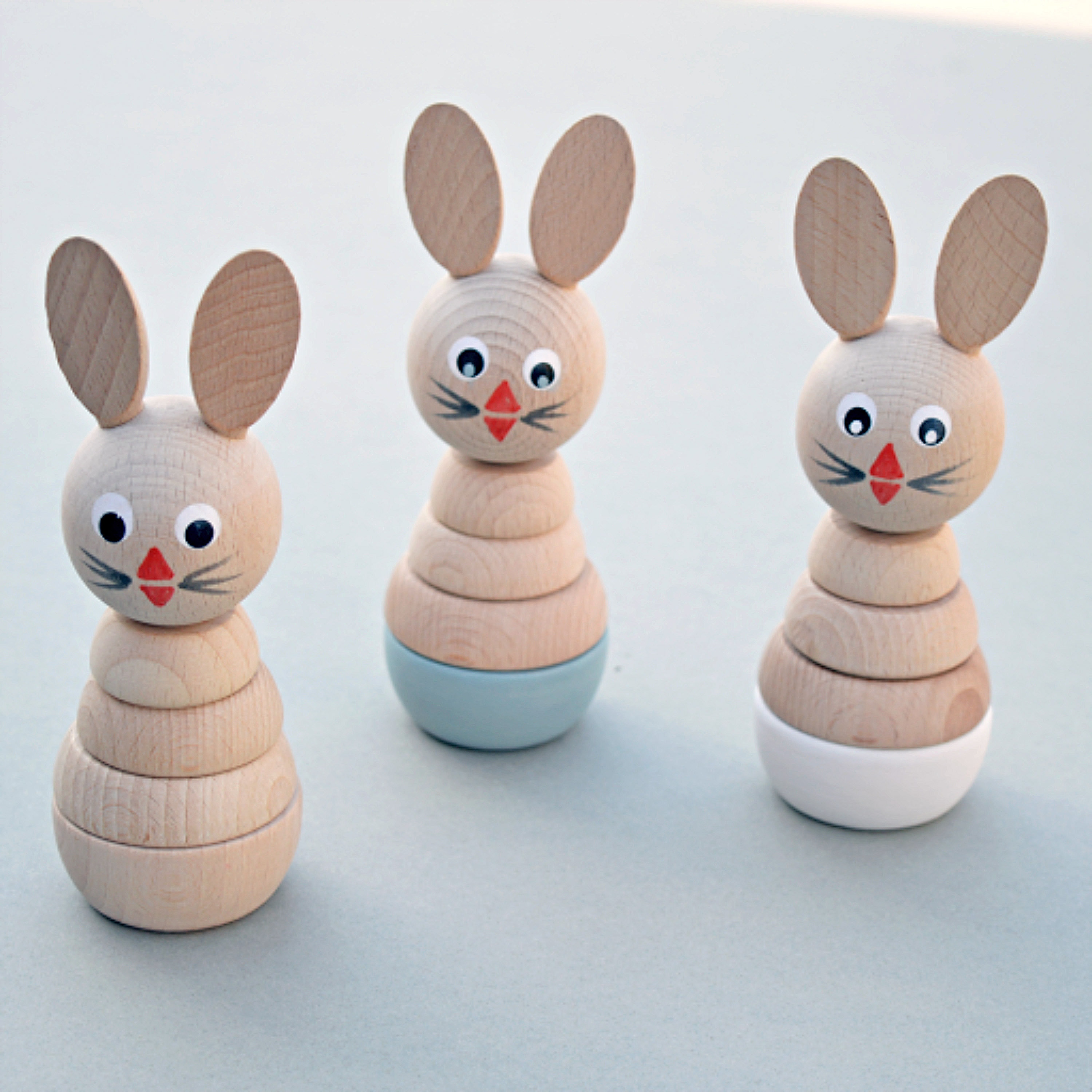 Toy Stack Rabbit Wooden Rabbit Stacking Toy – Sustainable Beechwood - Etsy