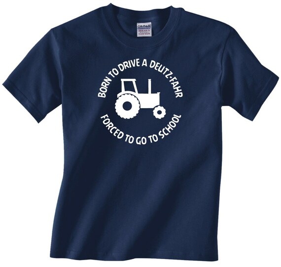 Kids jeugd trekker t shirt geboren om te rijden een Deutz Houd rust ik heb zelf een Deutz Fahr t shirt. | Etsy