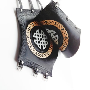 Leather Arm Bracers, Full Forearm, LARP, SCA, Renaissance, Completely Handmade!