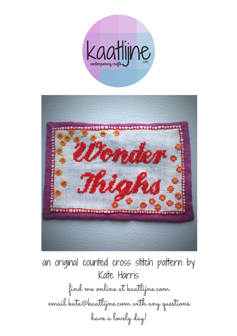 Wonder Thighs PDF Cross Stitch Pattern image 3