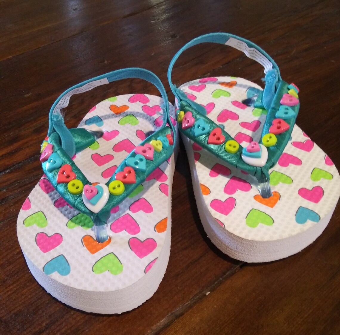 Heart Designed Toddler Flip Flops - Etsy