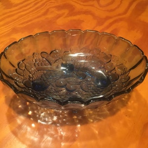 vintage Indiana Oval Fruit Bowl, Garland Design, Bleu clair